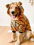 1pc Winter Warmer Pet Clothes For Medium To Large Sized Dogs Such As Golden Retriever / Labrador, With Funny Tiger Costume Design