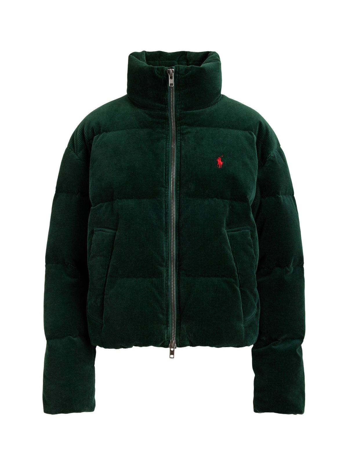 RALPH LAUREN WOMEN Corduroy Down Puffer Jacket Northwest Pine