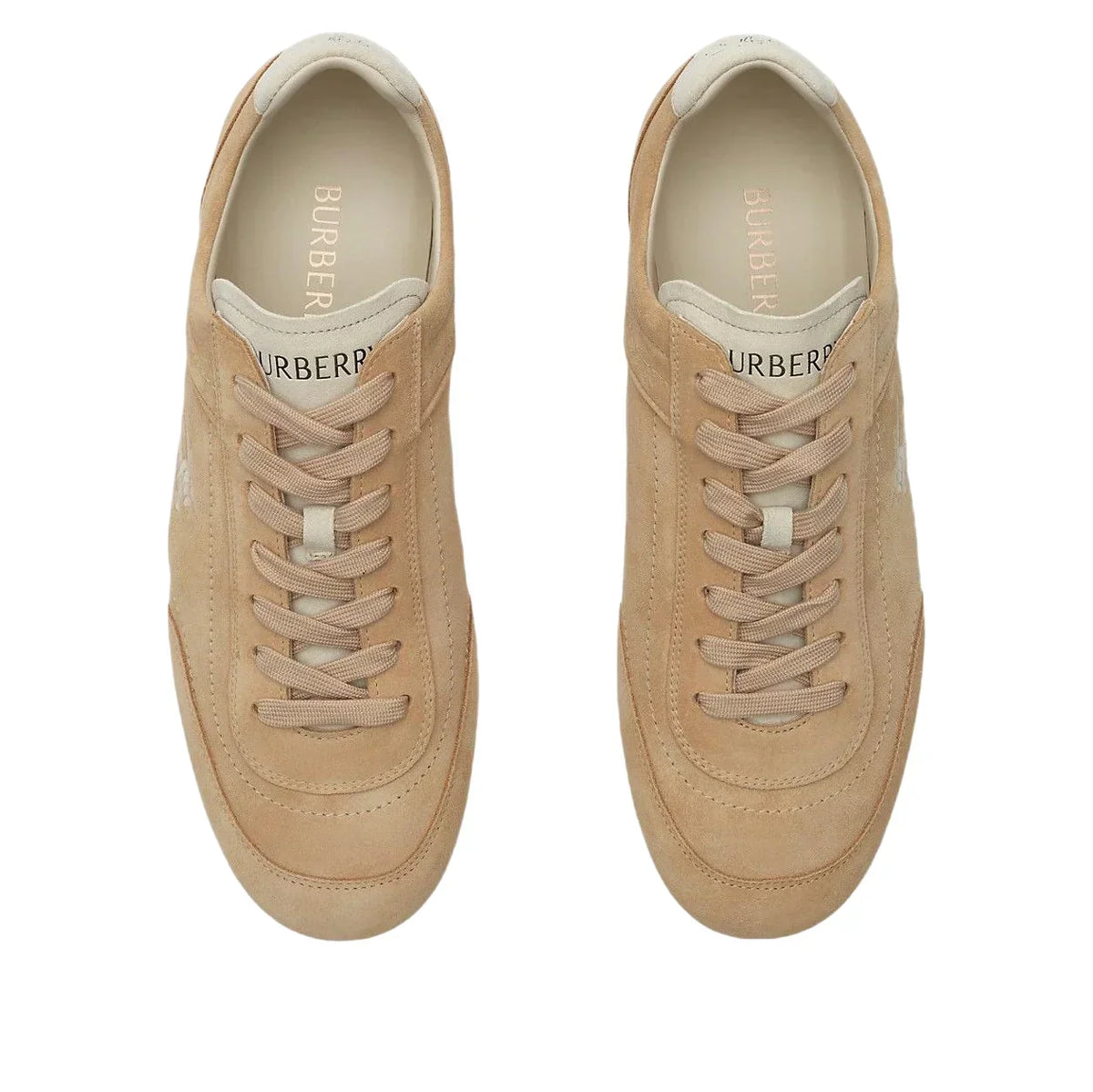 (WMNS) Burberry Leather Knight Runner Sneakers 'Flax Beige Dove Beige' 81278001