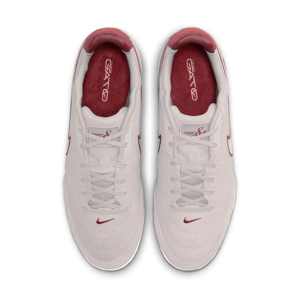 Nike Tiempo Streetgato PRM IN Indoor/Court Low-Top Soccer Shoes-  Moon Particle/Chalk/Team Red