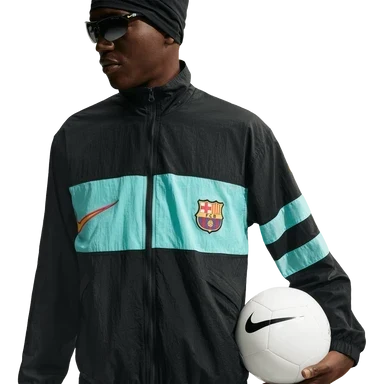 Nike FC Barcelona Third Repel i96 Track Jacket 'Black Green Frost University Gold' IO4327-010