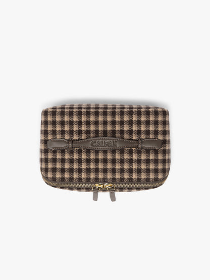 Colette Lay-Flat Toiletry Bag in Brushed Flannel