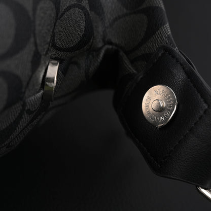 Coach Metropolitan Duffel Bag in Signature Black Canvas