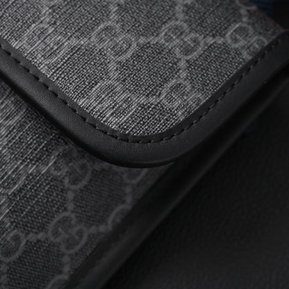 Gucci Ophidia GG Supreme Belt Bag – Black/Grey with Web Strap