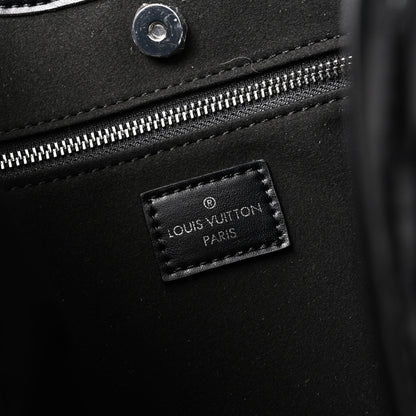Louis Vuitton Montaigne Black Mahina Leather Shoulder Bag