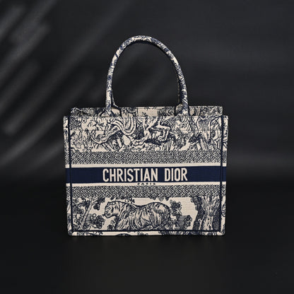 Dior Book Tote Bag – Blue Toile de Jouy Embroidery