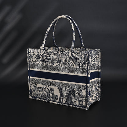 Dior Book Tote Bag – Blue Toile de Jouy Embroidery