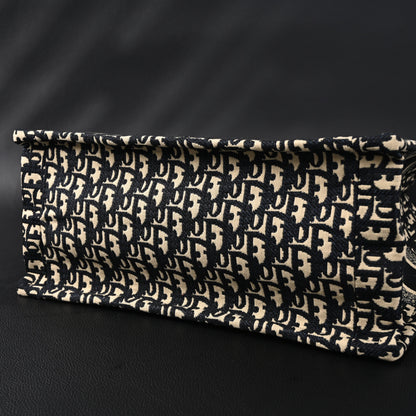 Christian Dior Medium Book Tote – Black Oblique Embroidery