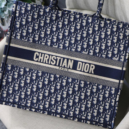 Dior Book Tote Navy Blue